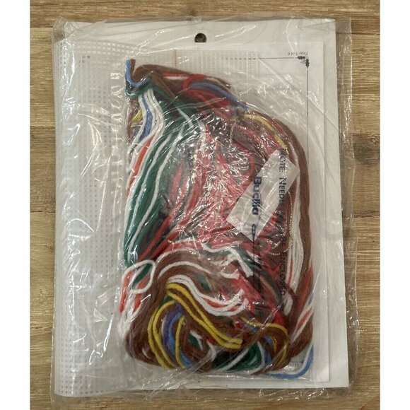 Bucilla Christmas Doorstop Kit Festive Fireplace Plastic Canvas Kit 61193 NEW - Picture 5 of 5